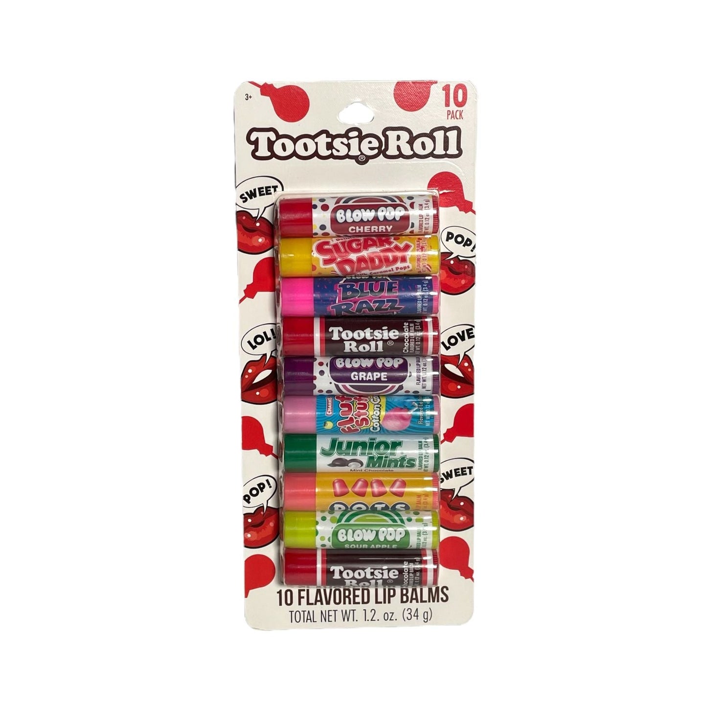 Bálsamos Labiales de Tootsie Roll (10 Piezas)