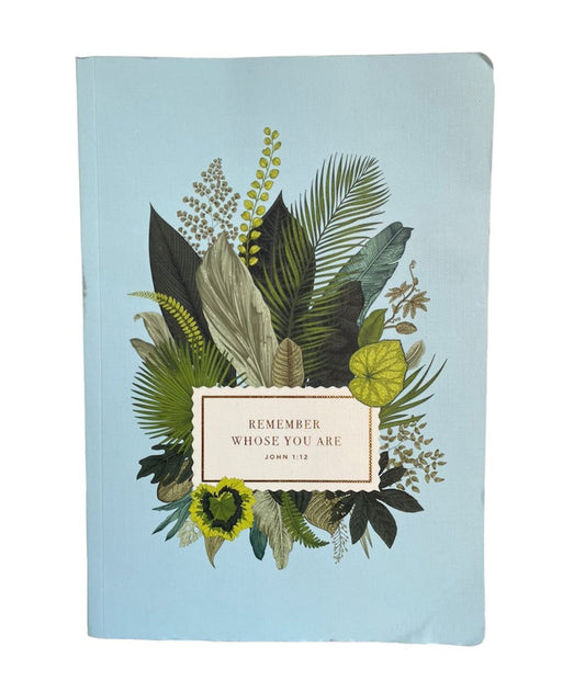 LIBRETA AZUL CON PLANTAS